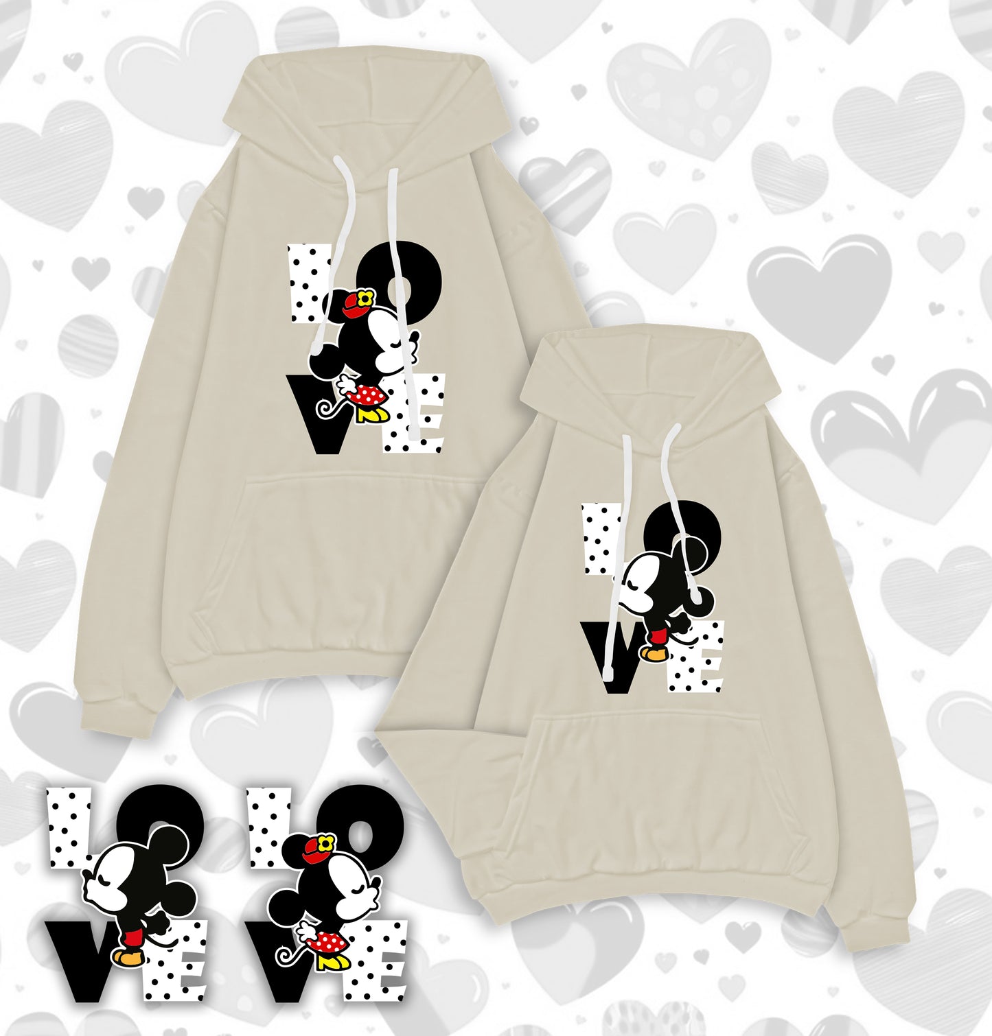 HOODIES EN PAREJA MICKEY Y MINNIE MOUSE