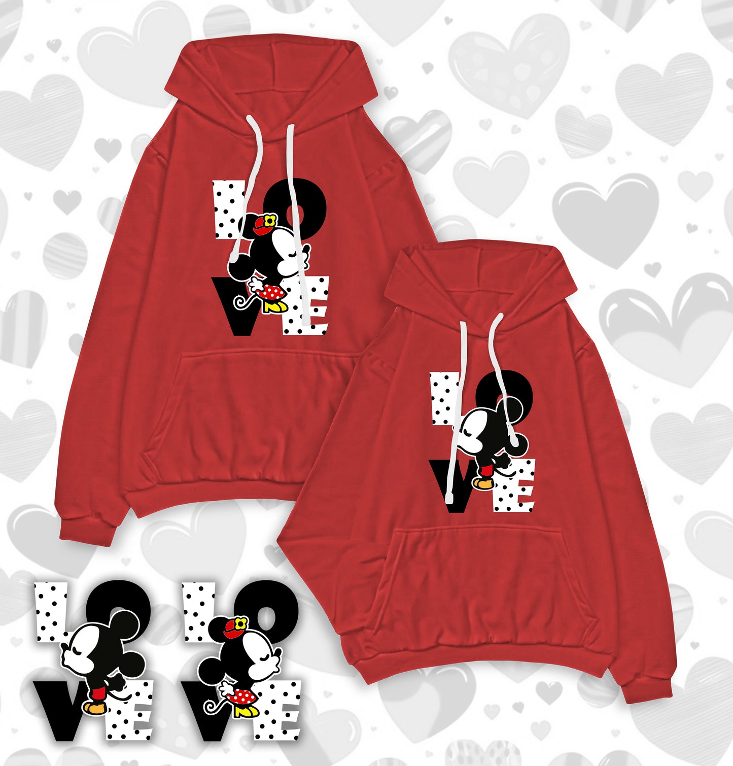 HOODIES EN PAREJA MICKEY Y MINNIE MOUSE