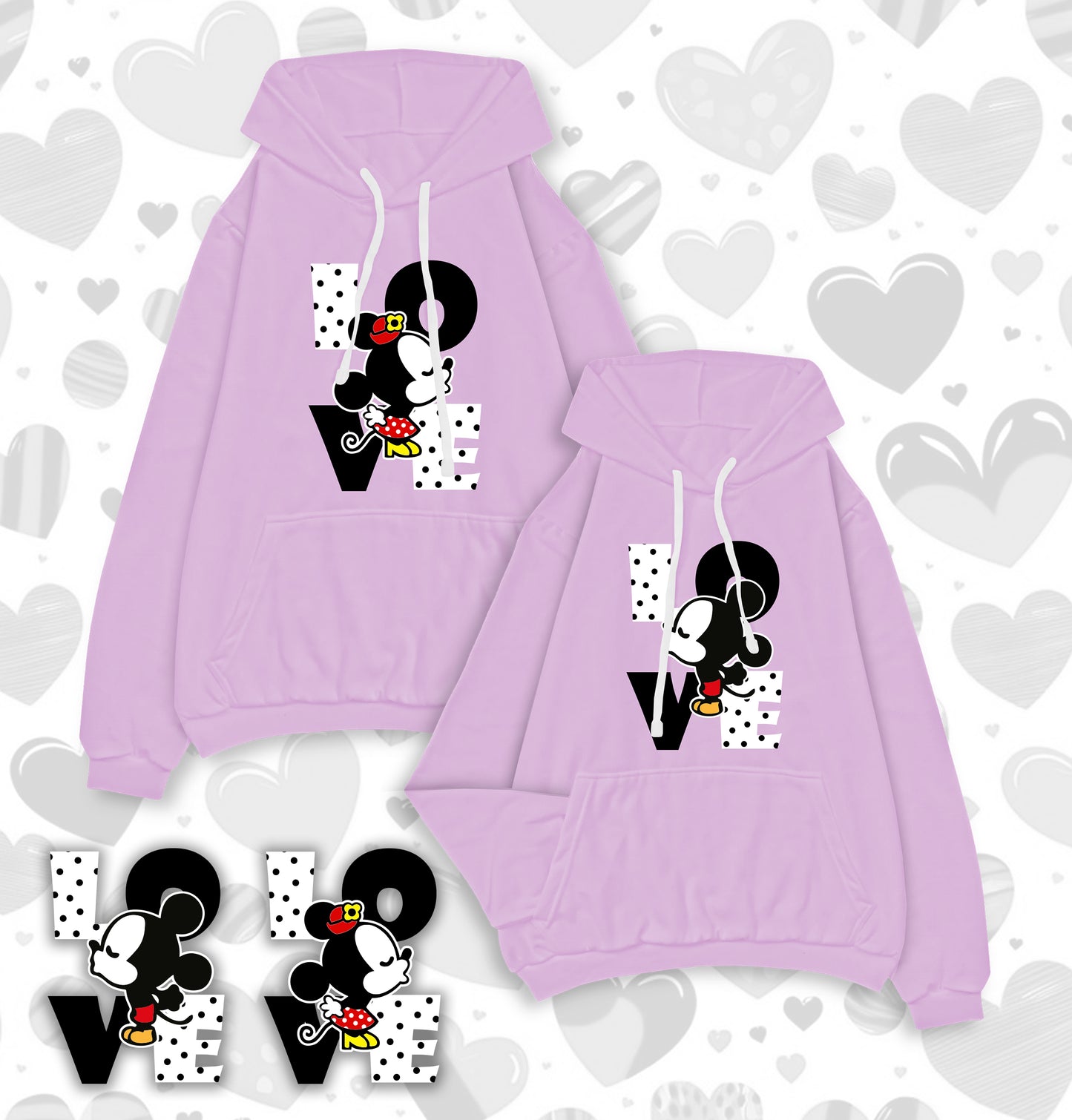 HOODIES EN PAREJA MICKEY Y MINNIE MOUSE
