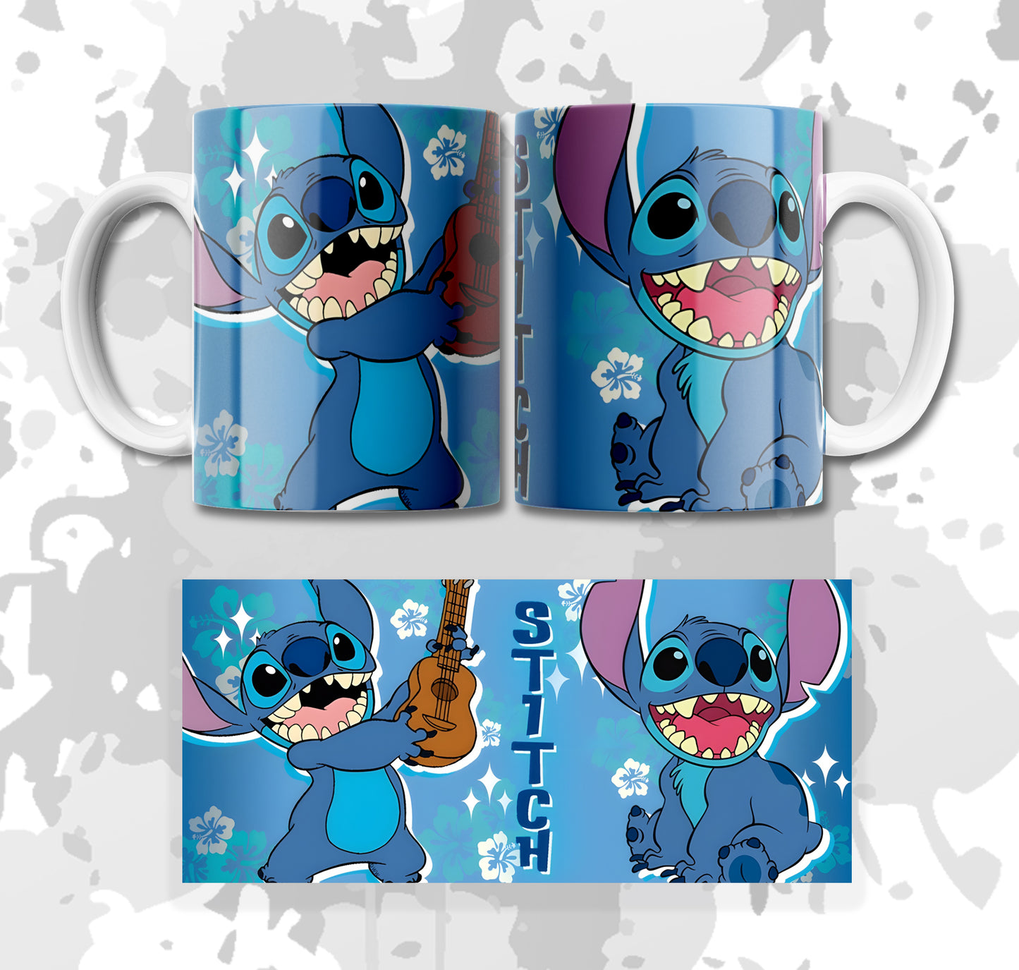 MUG STITCH AZUL