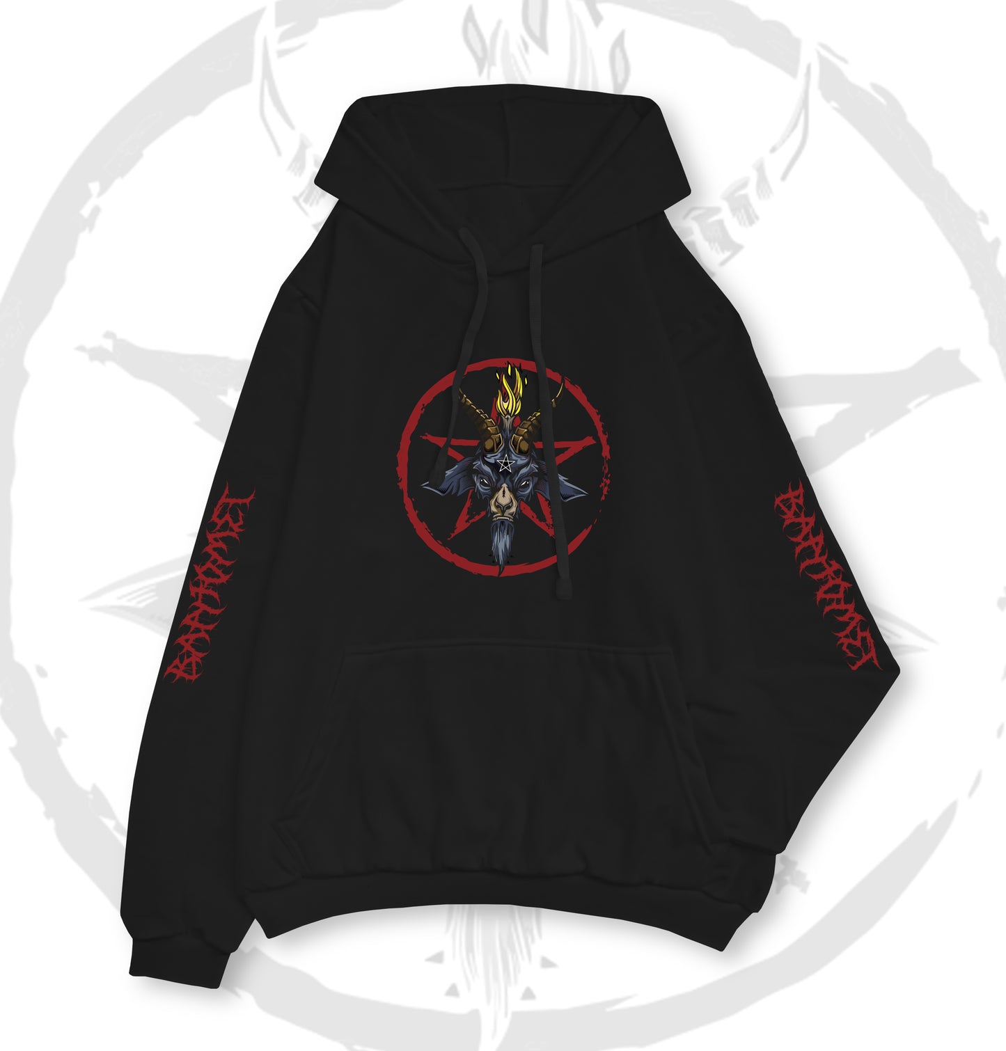 HOODIE BAPHOMET NEGRO
