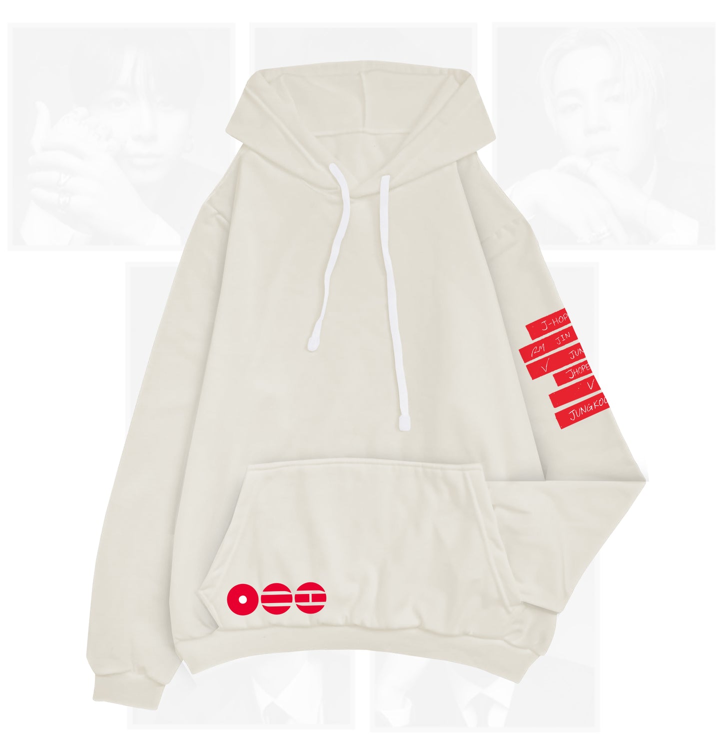 HOODIE MARFIL BTS