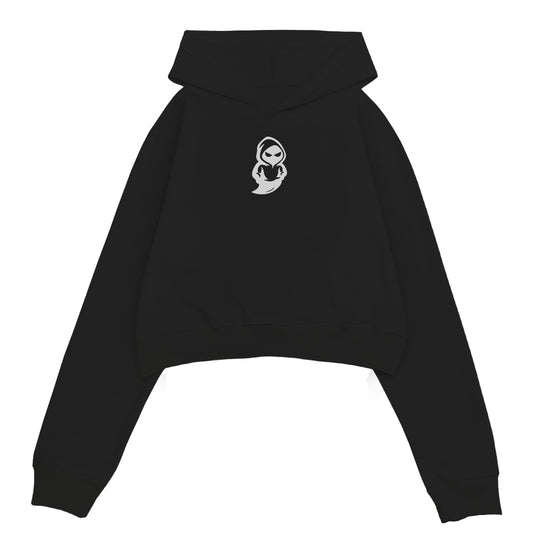HOODIE CROP TOP (NEGRO)