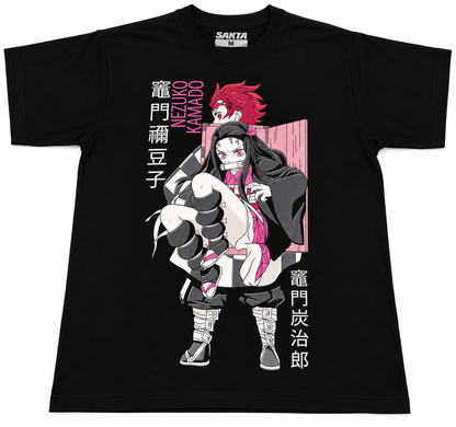 CAMISETA NEZUKO Y TANJIRO (KIMETSU NO YAIBA)