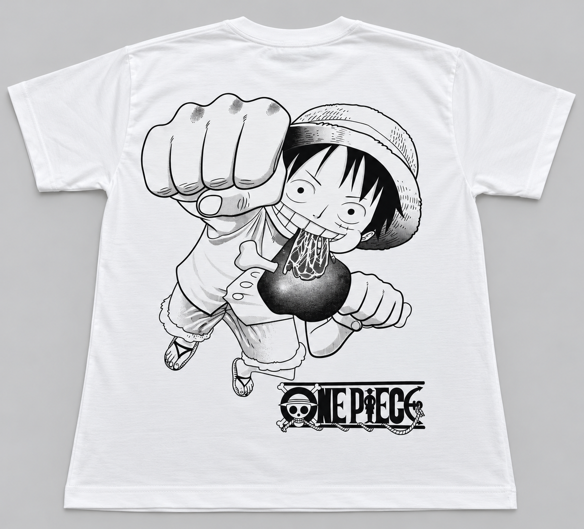 CAMISETA OVERSIZE BLANCA DE LUFFY