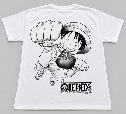 CAMISETA OVERSIZE BLANCA DE LUFFY
