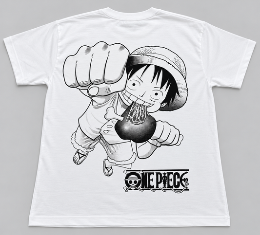 CAMISETA OVERSIZE BLANCA DE LUFFY