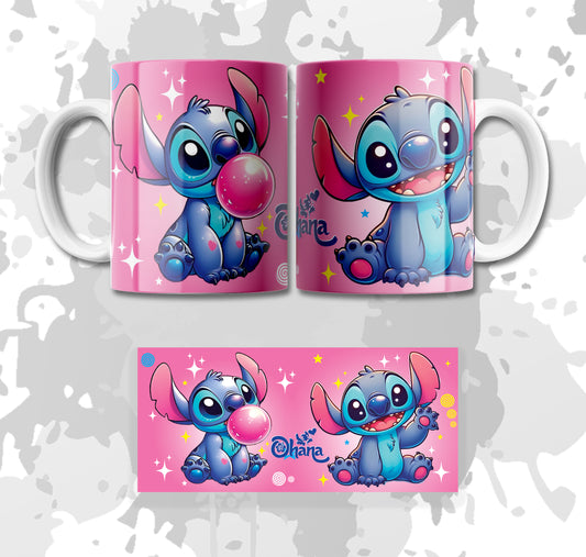 MUG STITCH ROSADO