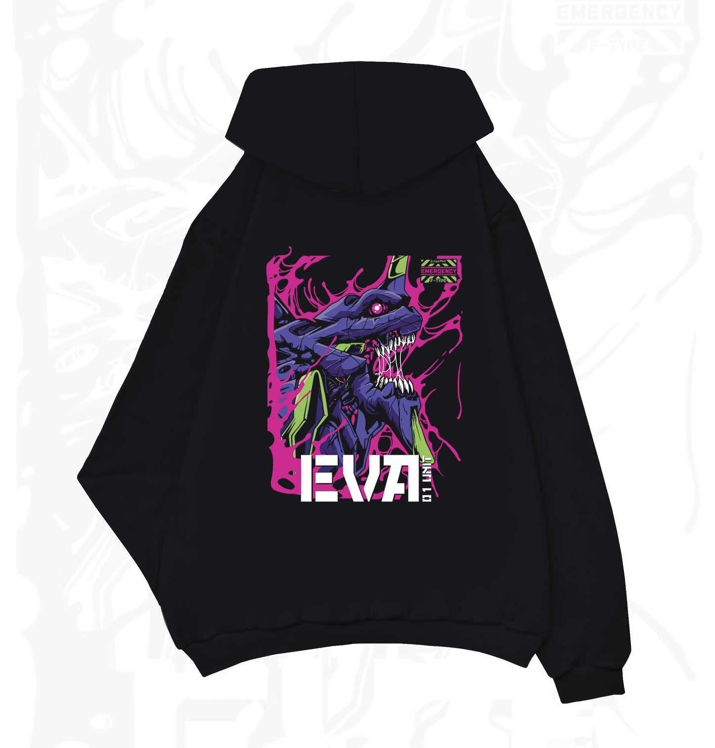 HOODIE EVANGELION NEGRO