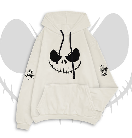 HOODIE MARFIL JACK SKELLINGTON
