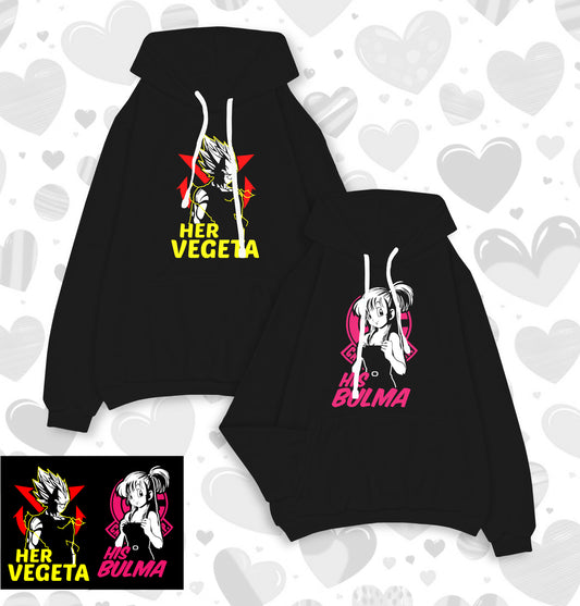 HOODIES PAREJAS VEGETA Y BULMA (DBZ)